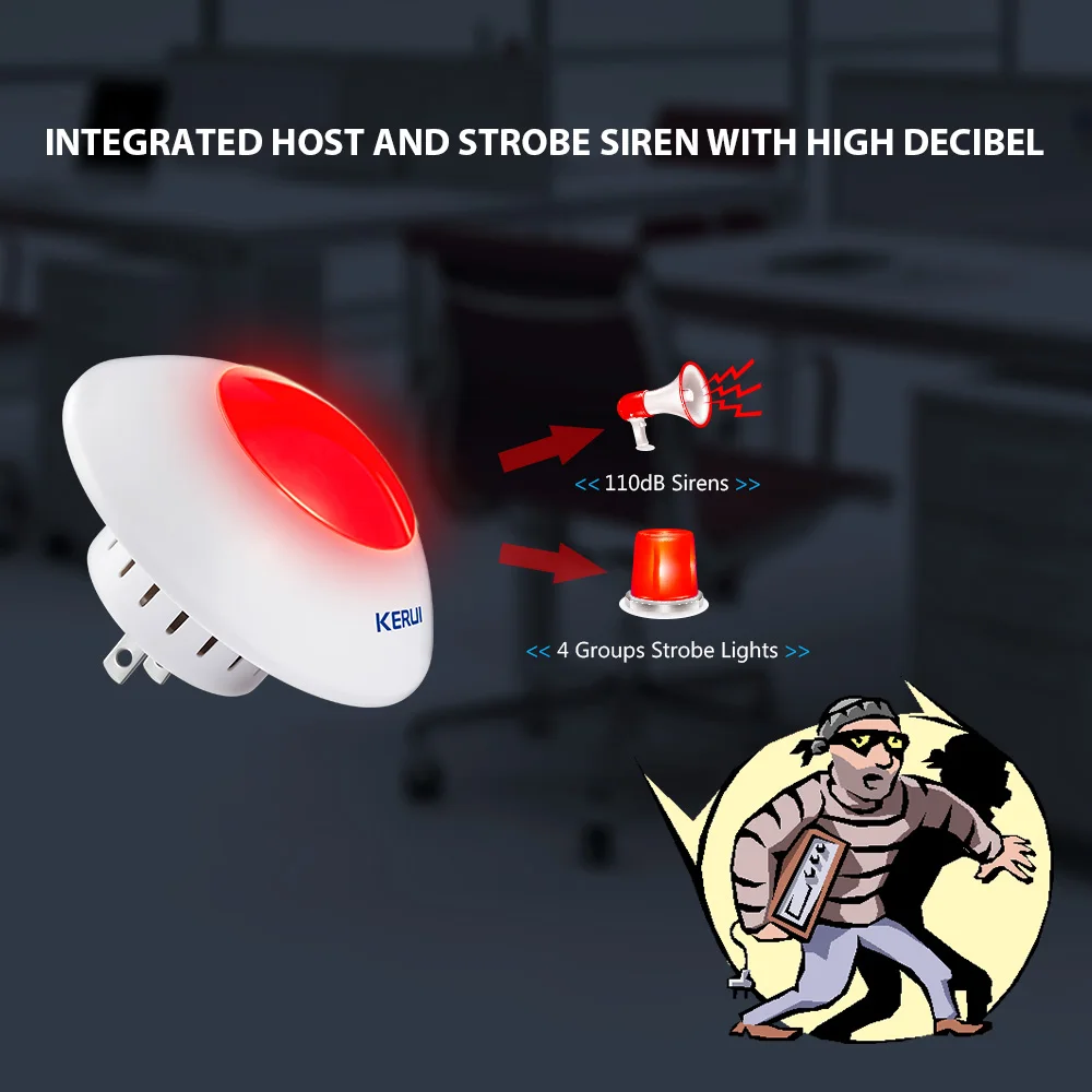 Беспроводной стробоскоп с сигнализацией 433 МГц|light stage|siren outdoorlight up usb drive |