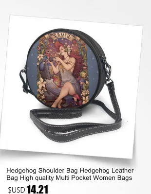 Сумка через плечо с ежиком, кожаная сумка, мини Студенческая женская сумка, женская сумочка с рисунком высокого качества