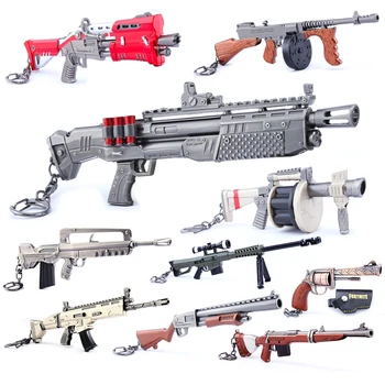 

PC Online Game Battle Royale Gun Model Key Chain Pickaxe Keychain Keyring for Children Christams Gifts