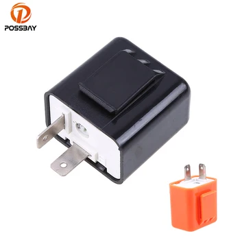

POSSBAY Motorcycle Flasher Relay Adjustable Frequency Motorbike LED Turn Signal Indicator Blinker 12V for Yamaha Kawasaki Honda