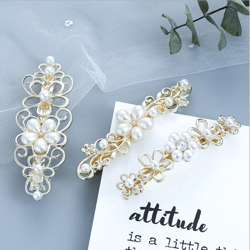 

Girls Elegnat Pearl Metal Hairclips Hair Clip Hairpin Women Hairpins Barrette Hairgrip Bobby Pin Hair Accessories Dropshipping