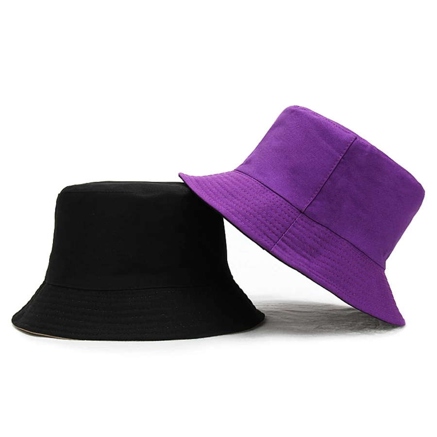 

2023 New Panama Men Women Double Use Bucket Hats Unisex Pure Color Sun Hat Fedoras Outdoor Visor Basin Caps Fisherman Hats