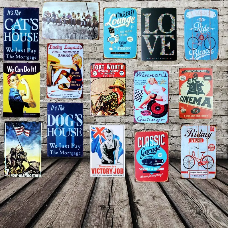 Велосипед/правила семьи/жестяная вывеска в стиле ретро шикарная металлическая