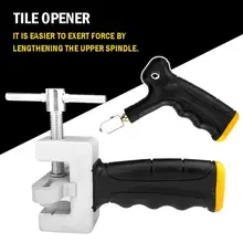 Tile Glass Cutter Ceramic Cutting Tools Handheld Sharp Breaker Labor-saving Opener with Spare Cutter Heads Standby Footpads