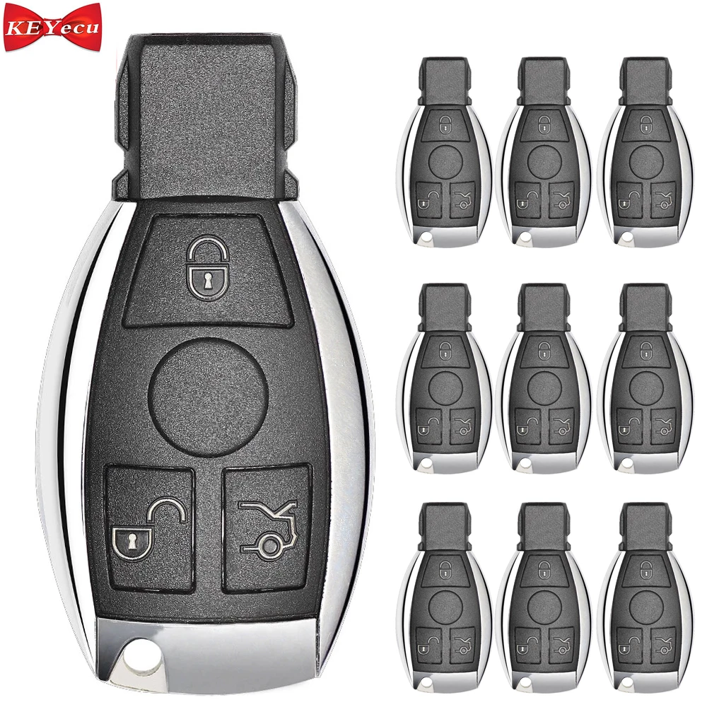 KEYECU 10pcs for Mercedes Benz Smart Key Fob Support NEC And BGA 2000+ Year 3 Buttons 315MHz/ 433MHz | Автомобили и мотоциклы
