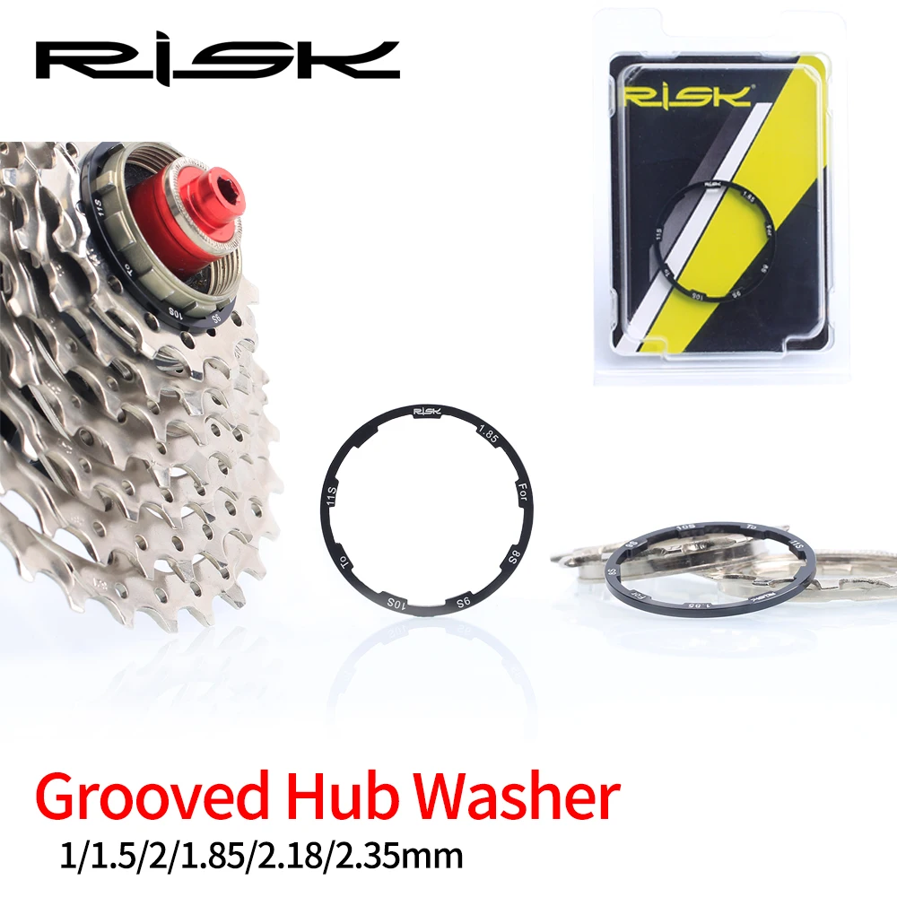 

RISK Bike Hub Spacers Bicycle Bottom Bracket Washer Aluminium Flywheel Gasket MTB Road Bike Repair Tool 1/1.5/2/1.85mm 10S 11S