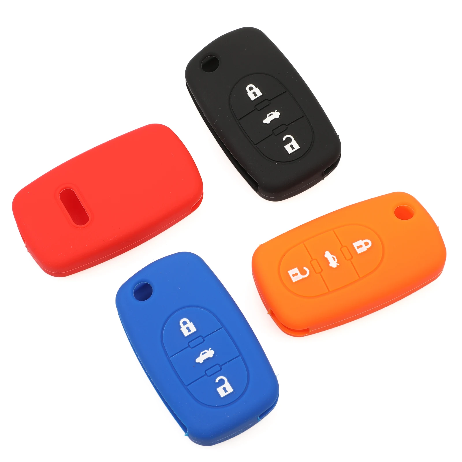 Keyforkess custodia portachiavi in Silicone per auto nuove per Audi A3 A4 A6 A8 TT 3 pulsanti Flip pieghevole chiave a distanza Shell Cover proteggi supporto - H97ad4a1788594c9f8432f86ae687a5058