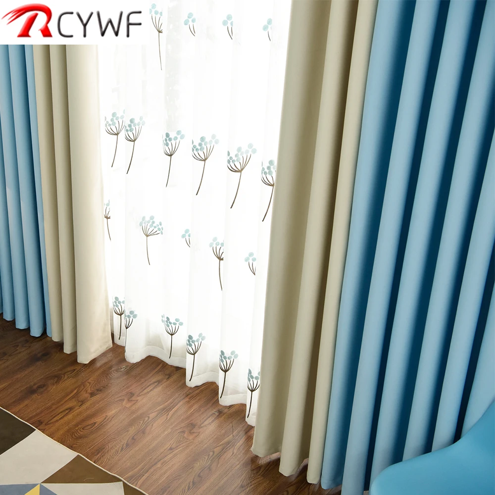 Ceny Nowoczesne zasłony zaciemniające do salonu różowe zielone niebieskie fioletowe sypialnia gotowe zasłony na ozdoba okna