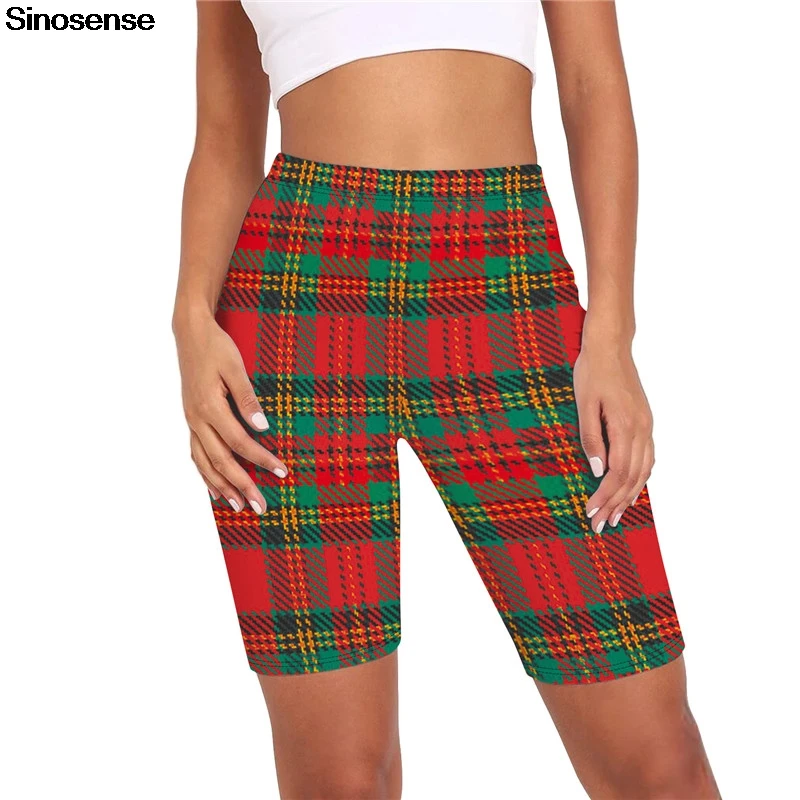 plaid biker shorts