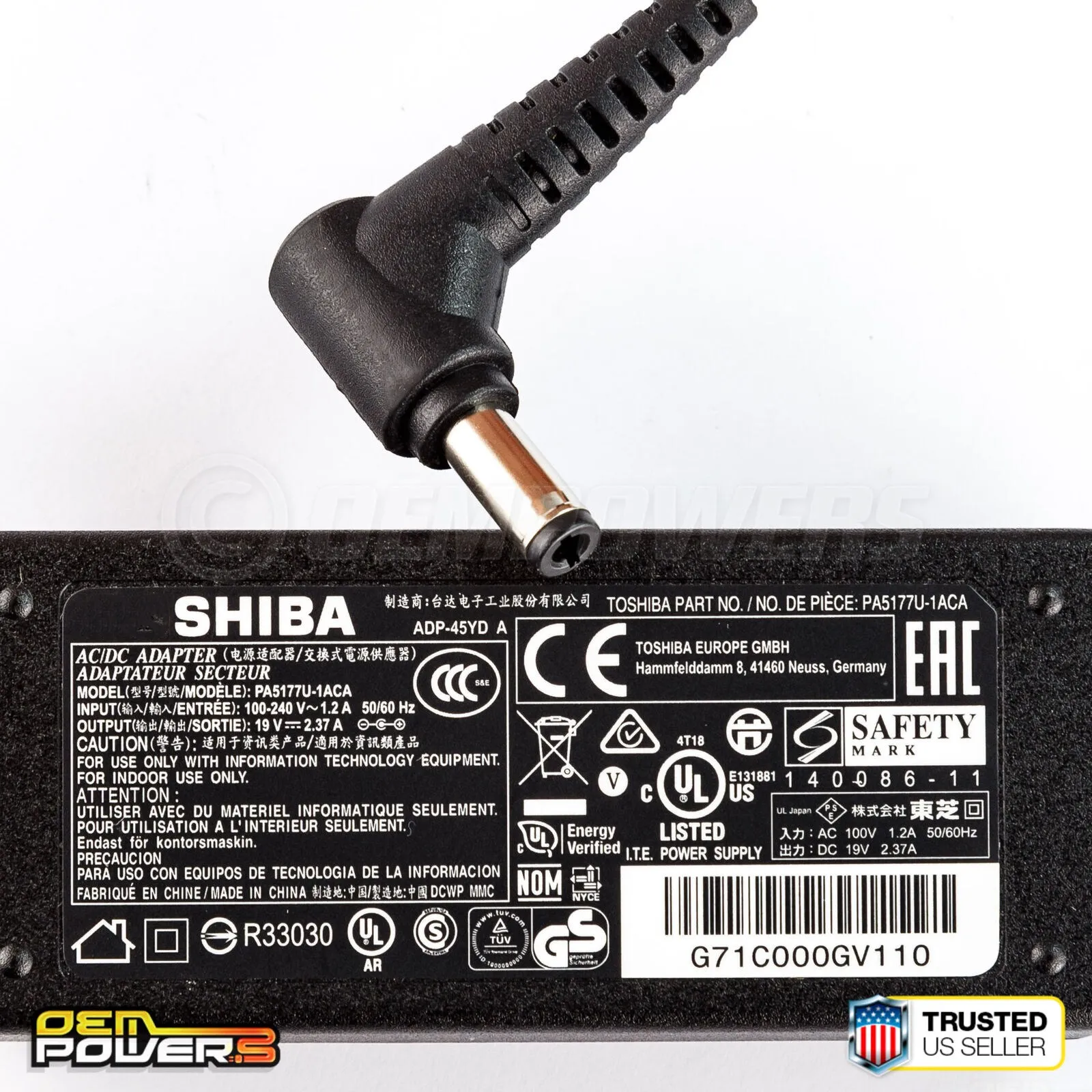 Huiyuan совместим с Toshiba 45 Вт AC адаптер питания зарядное устройство спутниковый L50D C50 C55 C55D