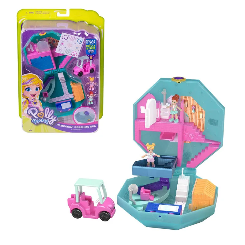 Polly Pocket Mini Polly Little Store Box девочки автомобиль игрушки Мир мини-сцена Игрушка девочка подарок Кукольный дом аксессуары Juguetes - Цвет: GDK81