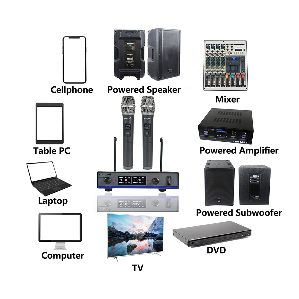 dual channel microphone for bar