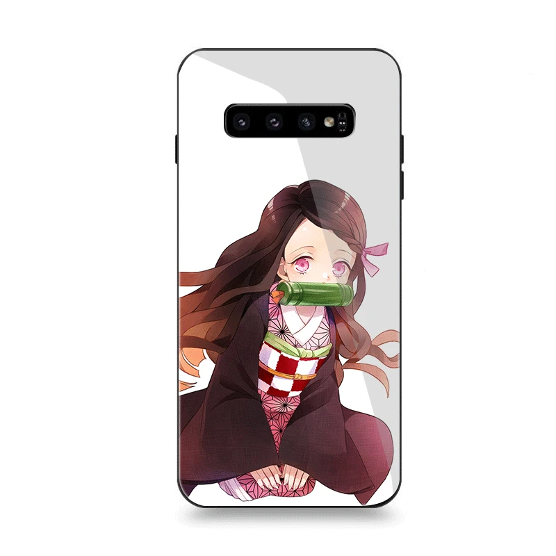 Чехол стекло для samsung A70 A50 A30 A40 A20 A60 A10 S7 Edge S8 S9 S10 Plus Note 8 9 Чехол аниме Demon Slayer Kimetsu no Yaiba - Цвет: G8