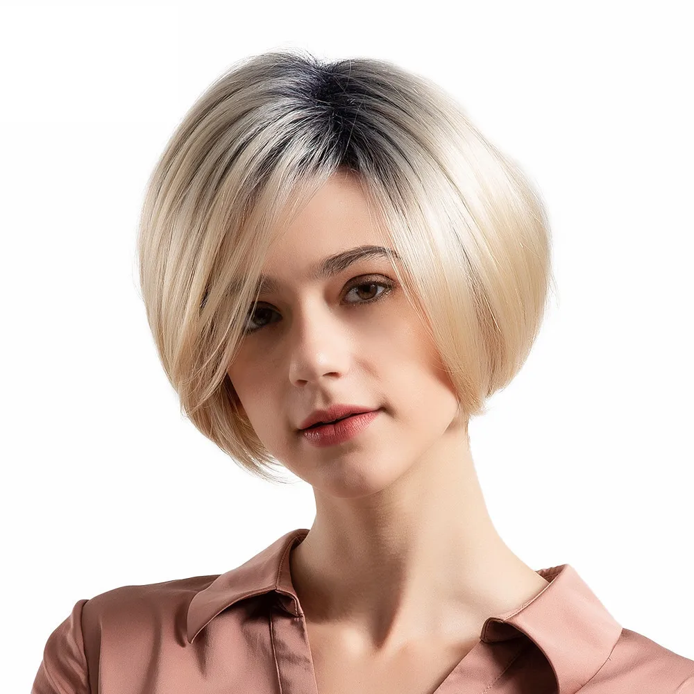Synthetic Short Bobo Straight 50 Natural Hair Wig For Women
