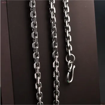 

S925 Silver Men's and women's Necklace Thai silver retro personality fashion Fashion silver chain Necklace for men and women