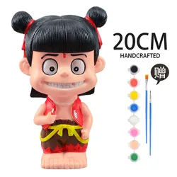Diy Handmade Creative Coloring Vinyl Doll Painted Graffiti White Embryo Piggy Bank Vinyl Toy Beginners Adult Paint By Numbers