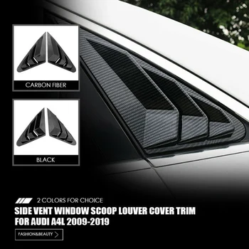 

Carbon Fiber Side Vent Window Scoop Louver Cover Trim For Audi A4L 2009-2019