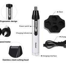 4 в 1 перезаряжаемая Машинка для удаления волос для лица, бровей, ушей, триммера для мужчин, триммер для носа, продукт, водонепроницаемый триммер для носа и ушей