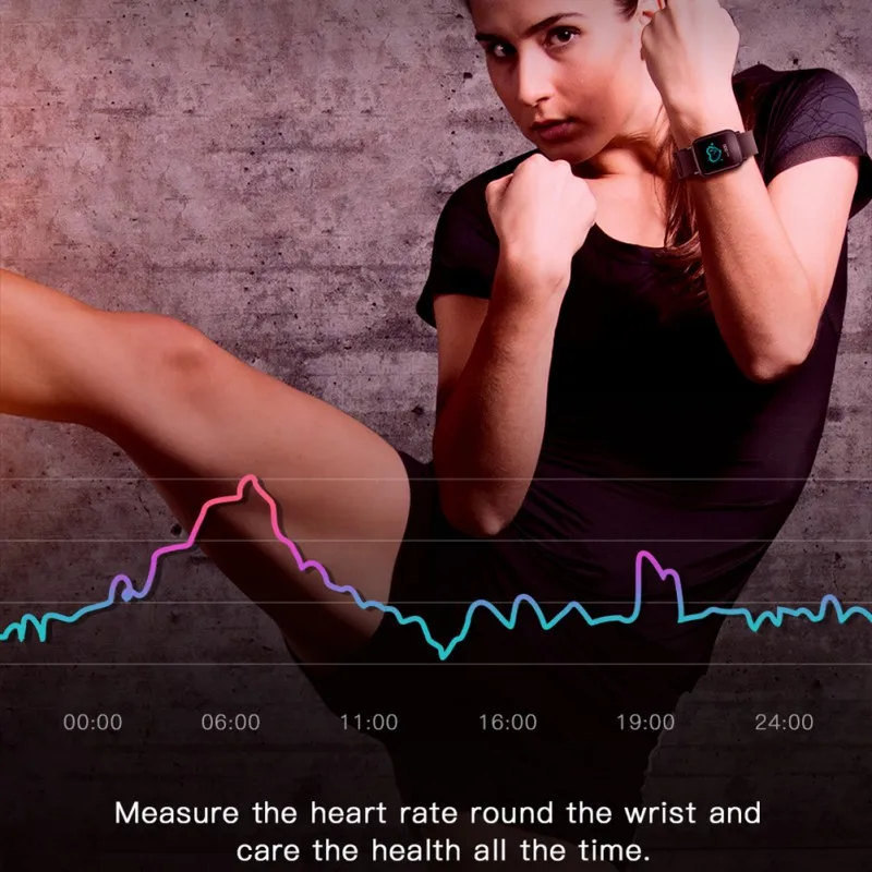 Смарт-браслет для Bluetooth 5,0, 1,3 дюймов TFT цветной экран Шагомер измеритель температуры кровяного давления монитор сна спортивный браслет
