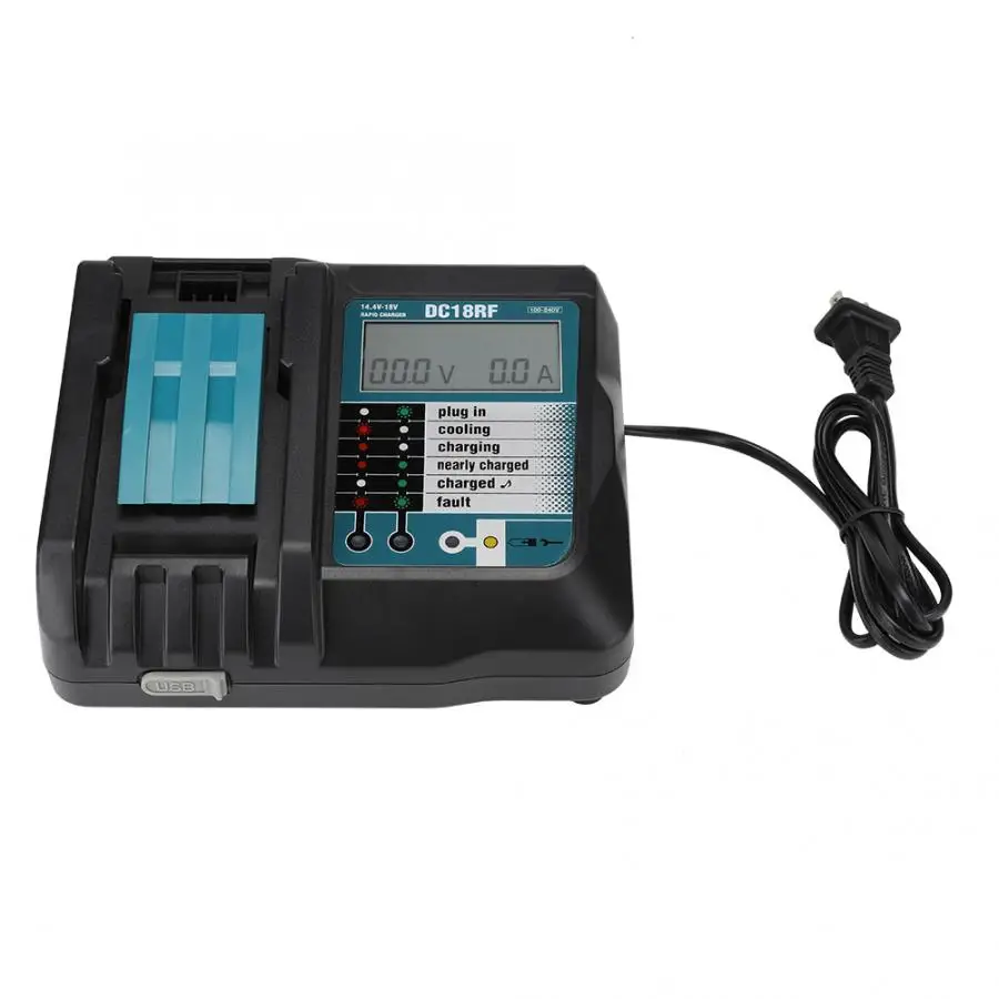 Cargador pilas recargable литий-ионный Батарея Зарядное устройство для Makita 14,4 в-18 в встроенному умному ЖК-дисплей цифровой Дисплей