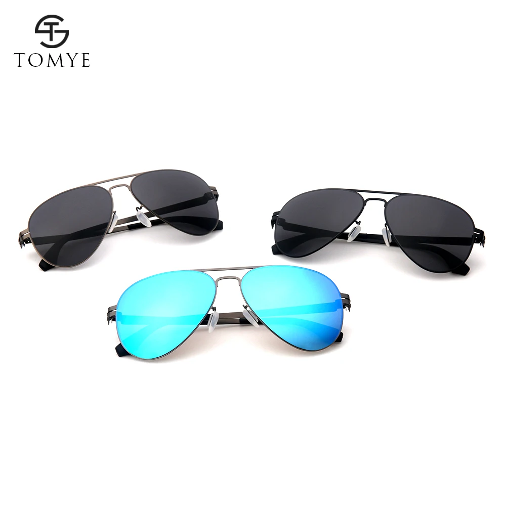 

Men's Sunglasses TOMYE T806 High Quality Stainless steel Frame Fashion Polarized Eyewear