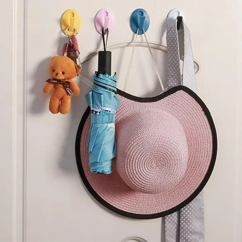 

Cute Hooks Wide Scope of Application Simplicity Nail-free Strong Adhesive Paste Door Back Hooks Kitchen Home Gadgets