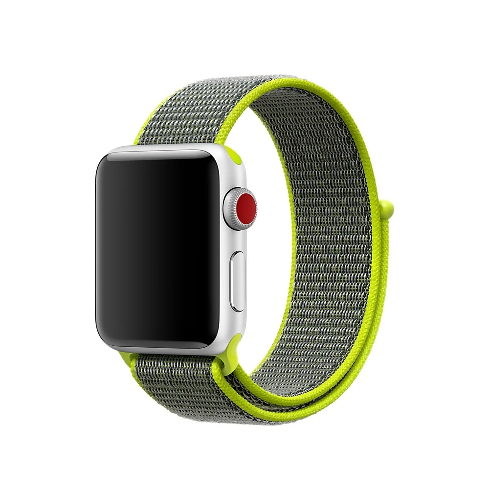 Новый Высокое качество нейлон спортивная петля Replacment ремешок для Apple Watch Series 1 2 3 Легкий мягкий дышащий тканый ремешок 38 42 мм