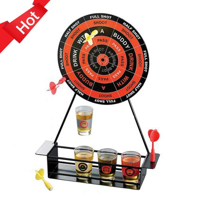 udrydde klamre sig Byg op Hot Sale Mini Drinking Game Dart Shot Party Games Roulette Bar Game With 4  Glass Cups And 1 Target Rack Novelty Gifts - Board Game - AliExpress