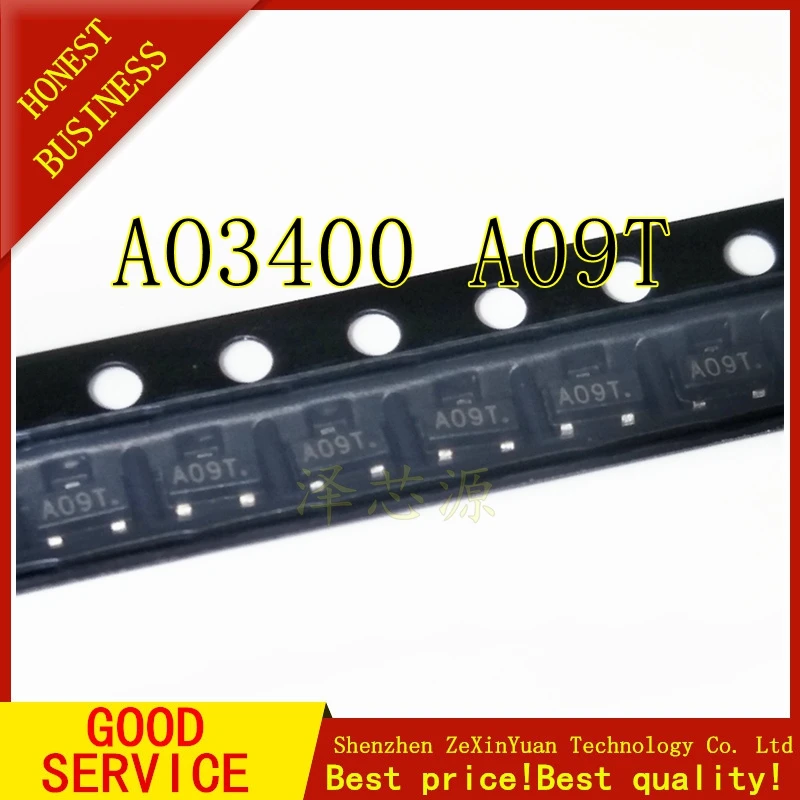 50 шт./лот Новый AO3400 SOT 23 AO3400A A09T N Channel MOSFET|Аксессуары для батарей и ЗУ| |
