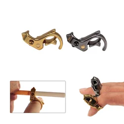 Outdoor EDC Multifunctional Alloy Cigarettes Holder Anti-Smoking Self-Defense Metal Finger Tool Window Broken Ring