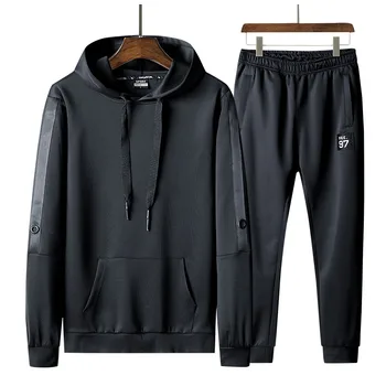 

Men's Sportswear Tracksuit Spring Autumn Mens Jogging Suits Two PCS Sweatshirt +Sweatpants New Male Fashion Trend Hooded Sets
