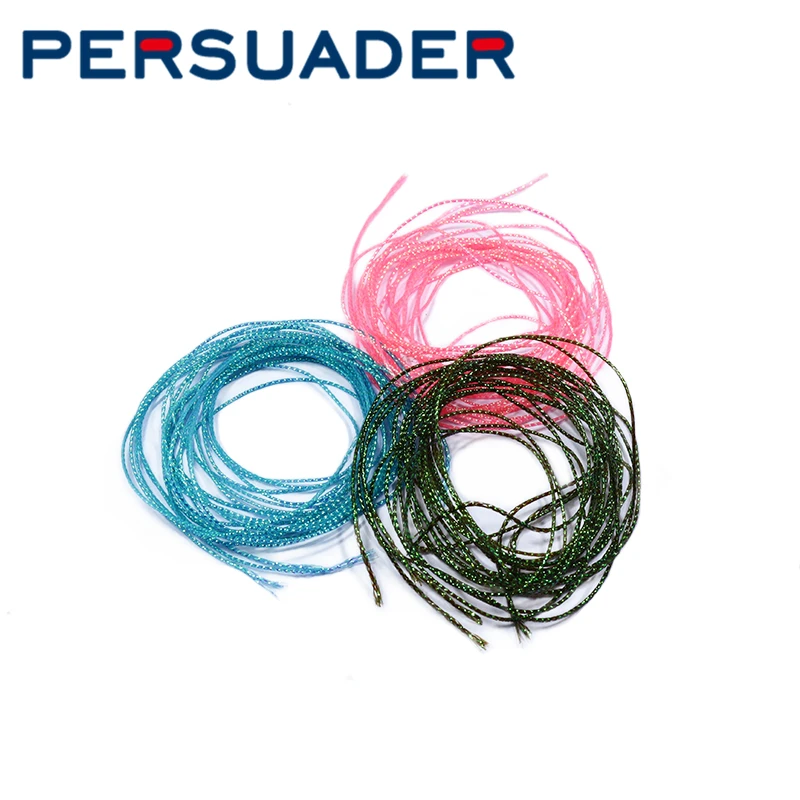 Repaader 4Yards Sparkling Chiroomid Body Braid Small Fly Mouche Midge Nymph Diamond Braid Micro Mylar Tube Fly Leging Materials