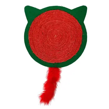 

Cat Scratching Pads Ears Shape Sisal Scratcher Board Space Saving Toy Grinding