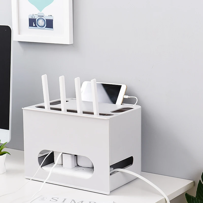 Двухслойный ящик типа Wi-Fi маршрутизатор коробка для хранения проволочная доска защита оболочки кабель организация