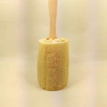 Новая деревянная ручка натуральная губка люфа назад скруббер щетка для ванной длинный душ WSH99