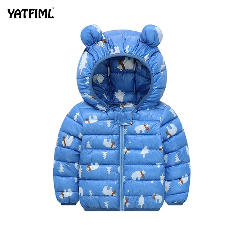 YATFIML/Одежда для маленьких мальчиков и девочек; зимняя детская одежда; одежда с капюшоном; костюм для детей; Одежда для мальчиков