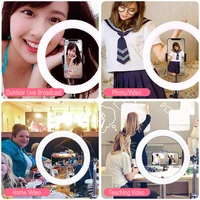 33CM 26CM LED Selfie Ring Light Photography light Warm Cold Lamp With Tripod 2m 1.6m Dimmable USB Ringlight For TikTok Youtube