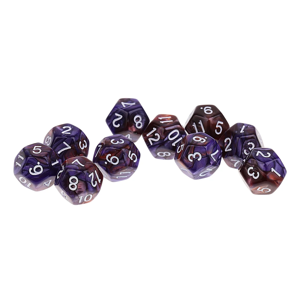 10pieces 12 Sided Dice Set D12 Polyhedral Dice for Dungeons and Dragons Party Table Games 10pieces 12 Sided Dice Set D12 Polyhedral Dice for Dungeons and Dragons Party Table Games