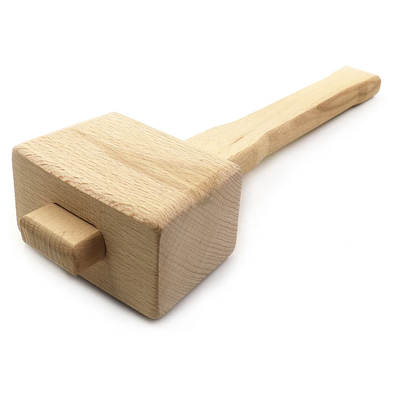 Wood hammer beech wood hammer manual woodworking installation leather carving seal percussion tool