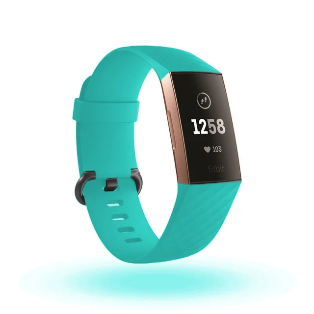 Зарядка 3 ремешок чистый цвет силиконовый сменный Смарт-часы браслет ремешок для Fitbit Зарядка 3 Ремешок Браслет ремень подходит для бит - Цвет: bohe green