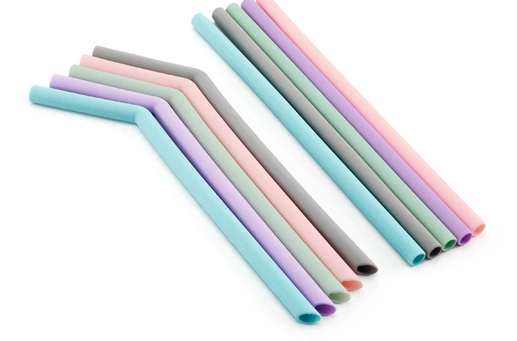 400pcsTelescopic Reusable Silicone Straw Food Grade Silicone Drinking Straw Travel Collapsible Glass Straight Drinking Straw