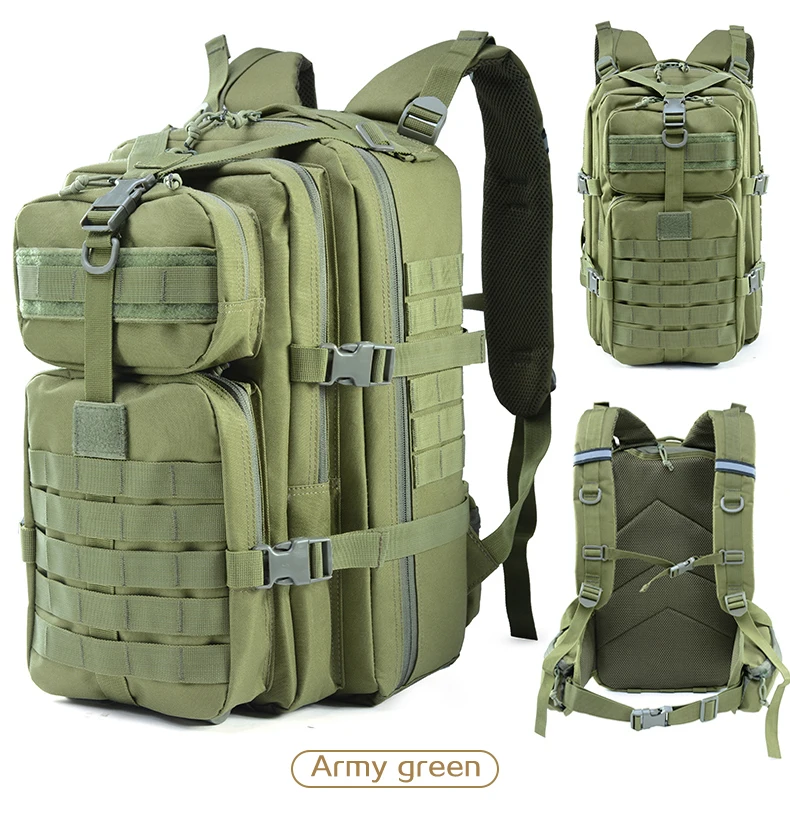 37L Camouflage Waterproof Tactical sprots backpack men travel outdoor Military Mountaineering Hiking Climbing Camping Umitvaz - Цвет: Армейский зеленый