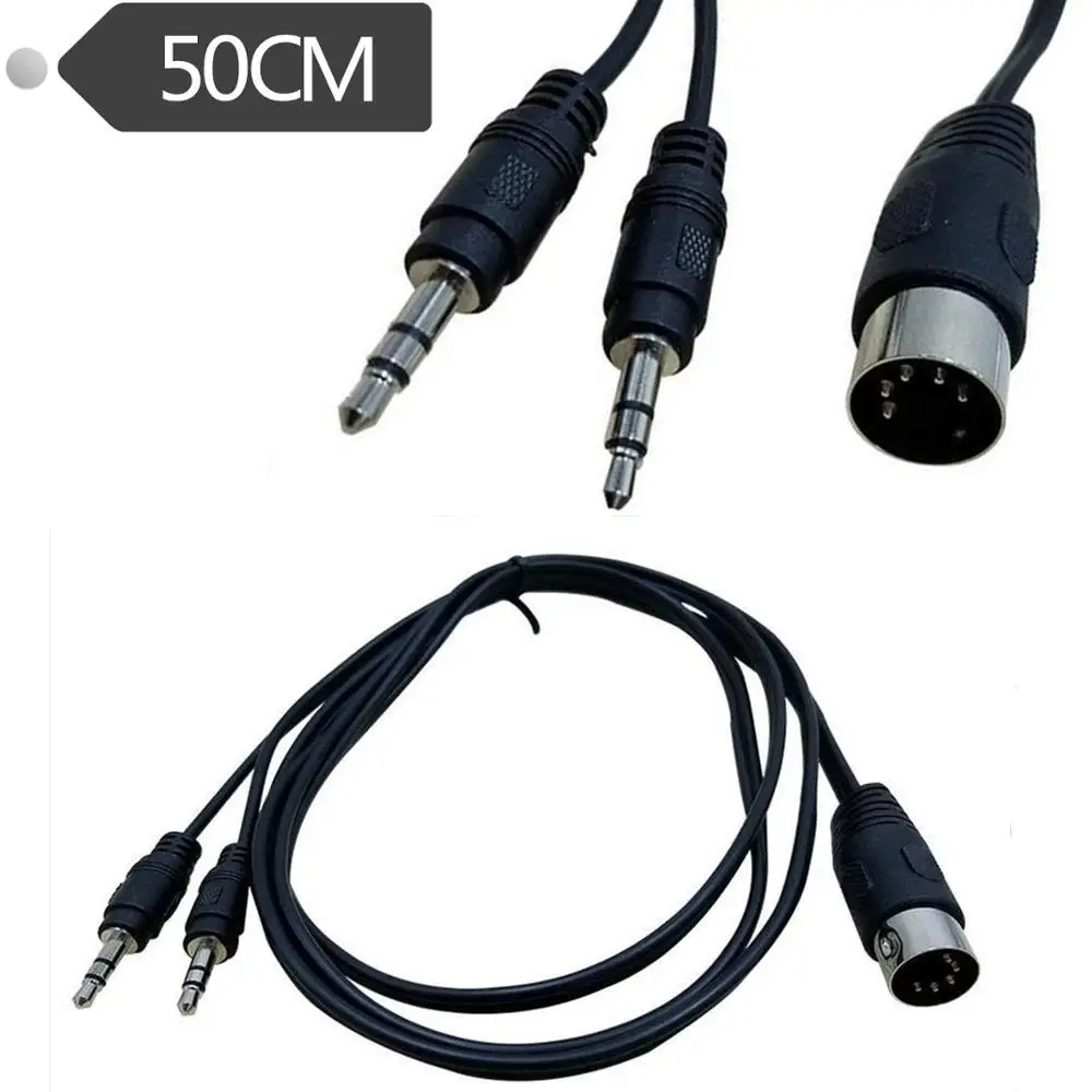 MIDI Y Splitter Cable 5 Pin DIN Plug Male to Dual 3.5MM TRS SmartPhone AUX Headphone Stereo Jack Adapter Input | Компьютеры и офис