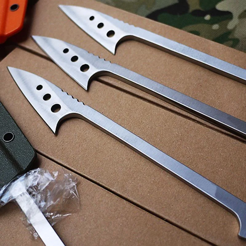

Camping Survival Tool Fish Harpoon Scaling Knife Hunting Fishing Spear Steel Cutter w/ Sheath Flat Sharp Blade Fish Knife
