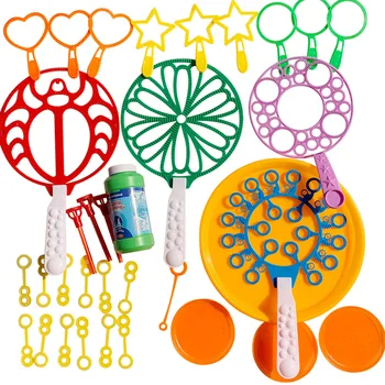 

Assortment Plastic Outdoor Kids Toy Bubble Wands Set Blowing Tool Easy Apply Fun Large Small Party Favors Handheld Gift Summer