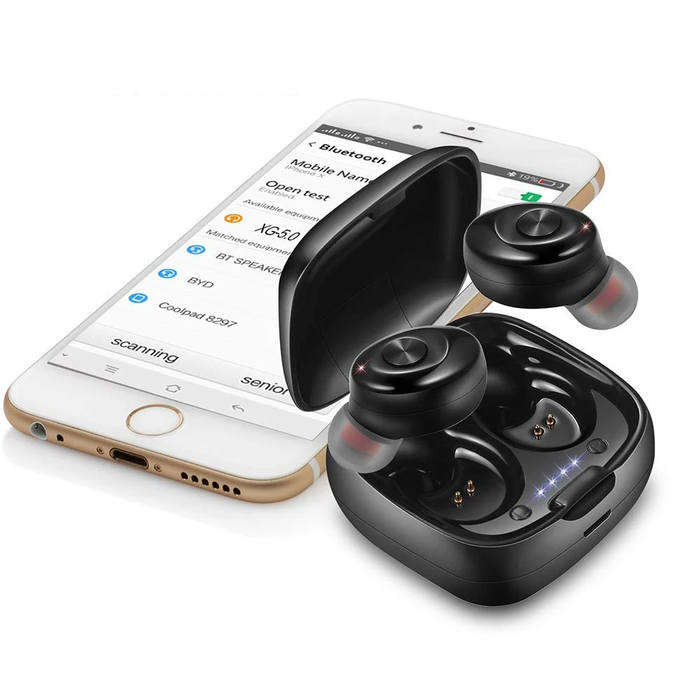 TWS Wireless Headset 5 0 True Bluetooth Earbuds 3D Stereo Sound Earphones with Charging Box IPX5 Waterproof Sports Earpiece