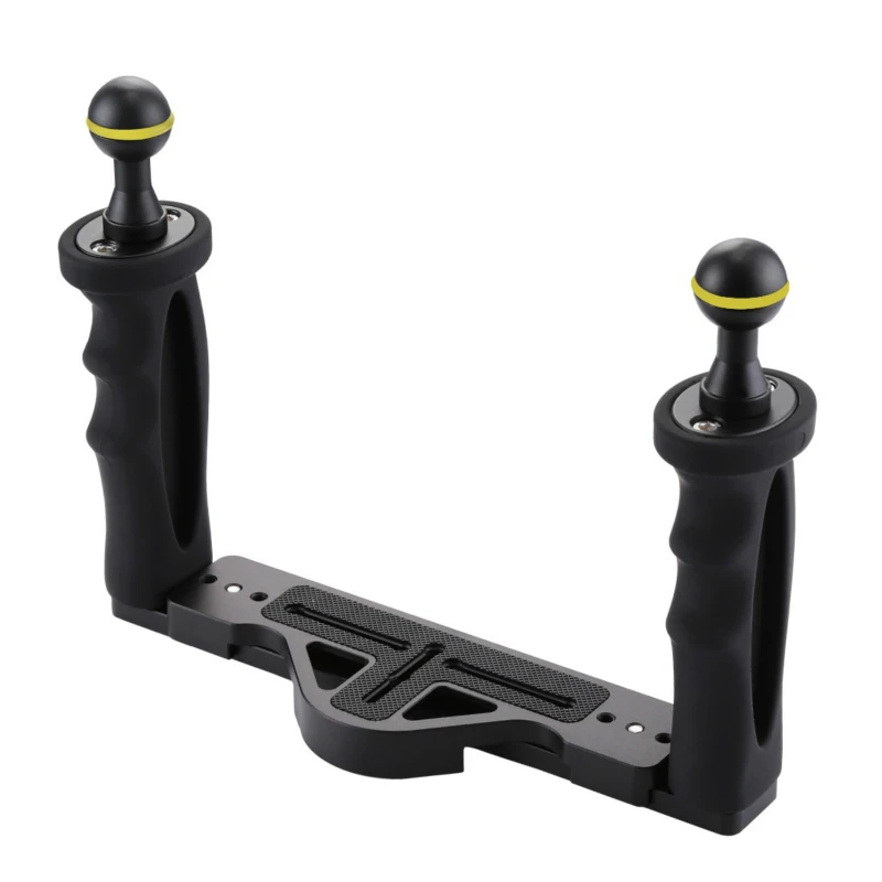  Dual Handle Aluminium Tray Stabilizer For Underwater Camera Housings For GoPro DSLR Smartphones Und