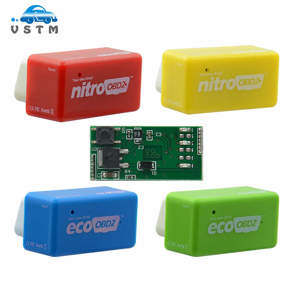 4 Color Eco Obd2 Nitro Obd2 Gasoline Plug Drive Performance For 