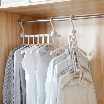 

plastic display Hangers Racks Foldable Multi-Layer Clothes Drying Rack Household Smart Adustable Storage Hanger