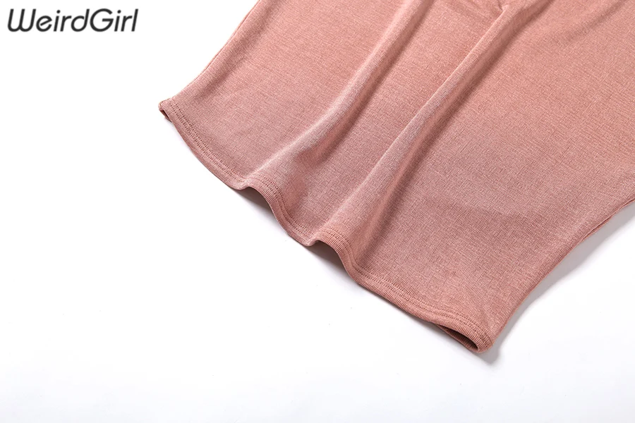 Weirdgirl женские сексуальные модные Топики, однотонные розовые тонкие женские топы, укороченные топы, эластичные вечерние топы с открытыми плечами и открытой спиной для ночного клуба, новинка